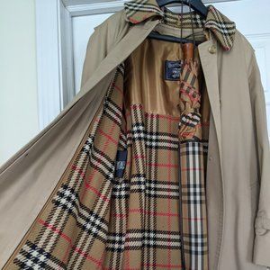 Vintage 80's Burberry Lined Trench & Umbrella, 14L